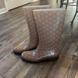 Gucci Women’s Guccissima Pattern Rubber Rain Boots